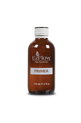 Frontage of EzFlow Nail Systems Primer in a 4-ounce bottle with product details and information